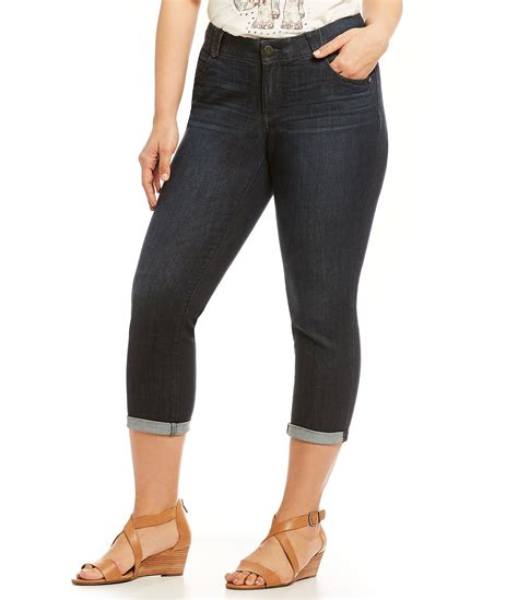 Democracy Plus Size "Ab"solution® Crop Jeans | Dillard's