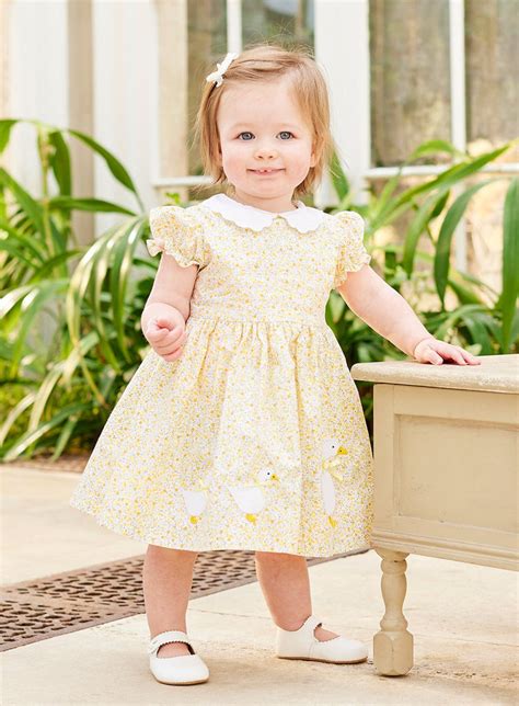 Confiture Baby Floral Petal Collar Duck Dress Trotters London