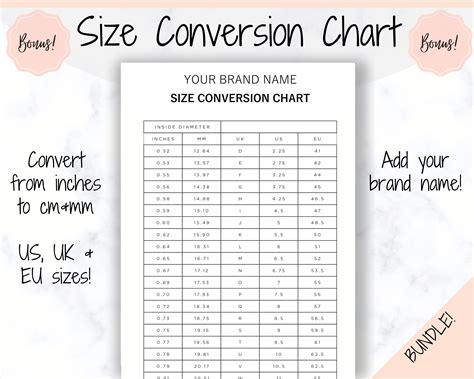 RING Size Chart Printable Ring Size Guide Ring Sizer. | Etsy UK