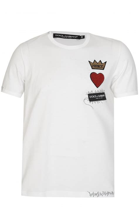 Dolce And Gabbana Flock Logo Tshirt White