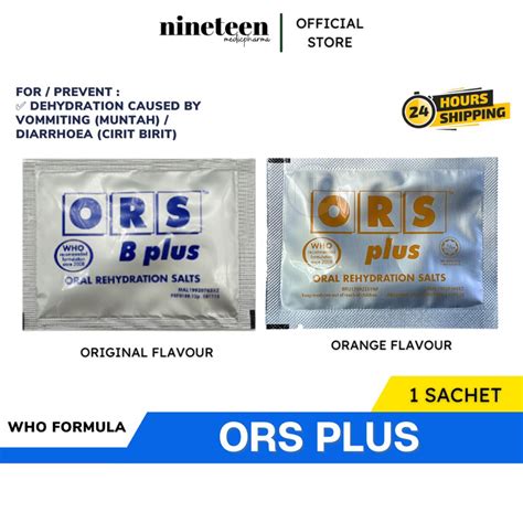 Ors Plus Oral Rehydration Salt Plus Orangeb Plus Original Flavour Shopee Malaysia