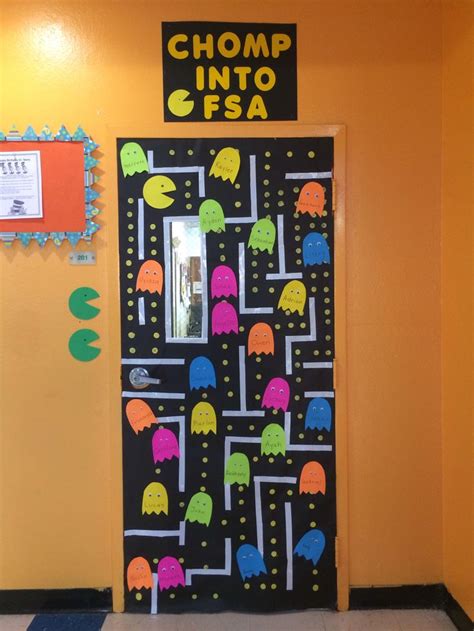 State Testing Classroom Door Pacman Video Game Doors Ive Actually