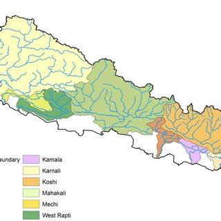 Map of Nepal showing the major river basins. | Download Scientific Diagram