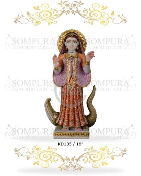 Traditional Hindu Marble Khodiyar Mata Statue For Worship Size