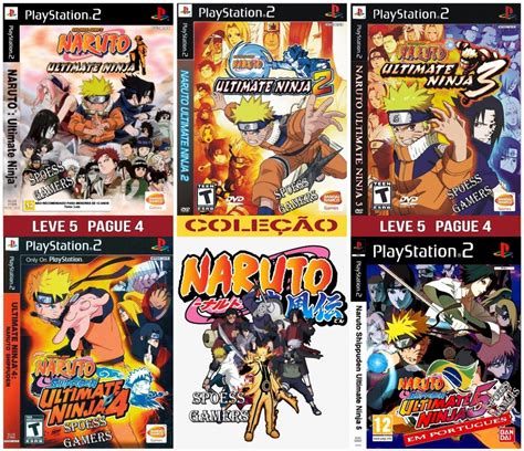 Naruto Ps2 Ultimate Ninja Coleção 5 Dvds Patch Pague 4 Me Mercado Livre