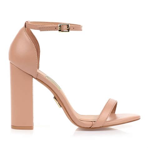 Sand Lia Salto Alto Veneto Couro Nude Uza Shoes Sapatos Femininos