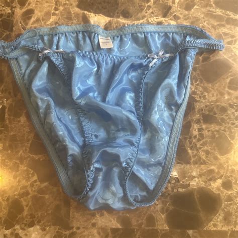 Vintage Joe Boxer Satin String Bikini Panties Size Gem