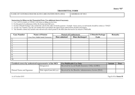 Document Transmittal Transmittal Form Sample Pdf Free Documents