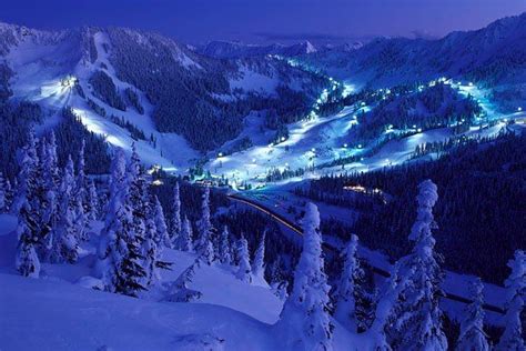 Stevens Pass Wa During Night Ski [thanks To Erika For Her Beautiful Photo] Travel Spot