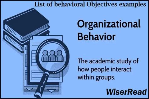 List Of Behavioral Objectives Examples With Details