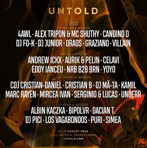 Untold Festival Announces Full Lineup For Its Th Edition In Europe