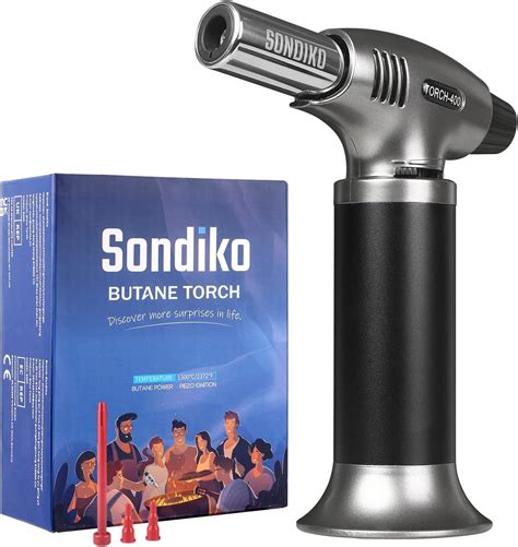 Sondiko Butane Torch Lighter Soldering Torch Refillable Kitchen Torch