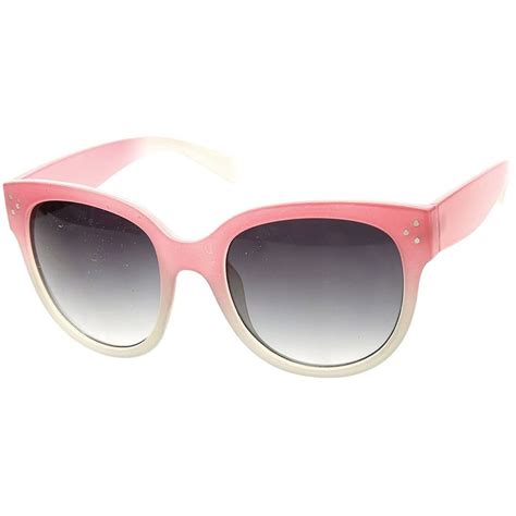 Large Oversized Bold Rim Two Tone Color Horn Rimmed Sunglasses Pink Co11f2vhugl Womens