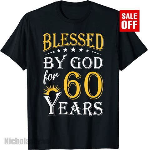 Vintage Blessed By God For 60 Years Happy 60th Birthday Etsy