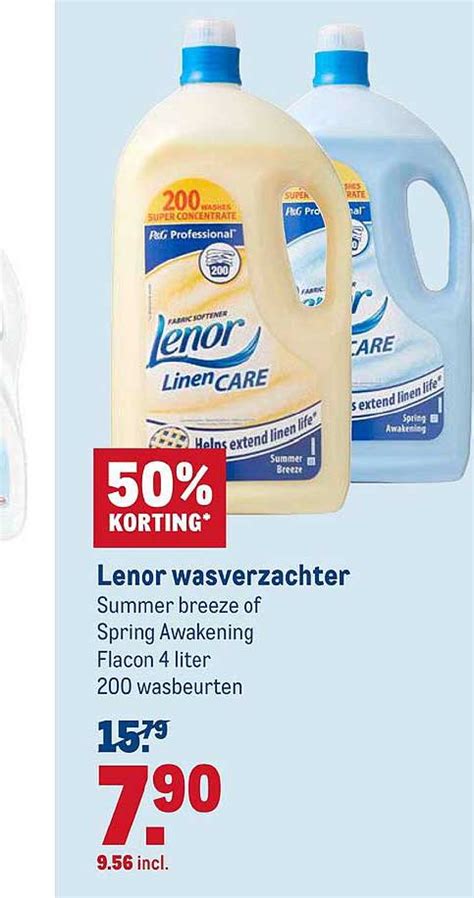 Lenor Wasverzachter Korting Aanbieding Bij Makro Folders Nl