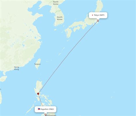 All Flight Routes From Tokyo To Pagadian NRT To PAG Flight Routes