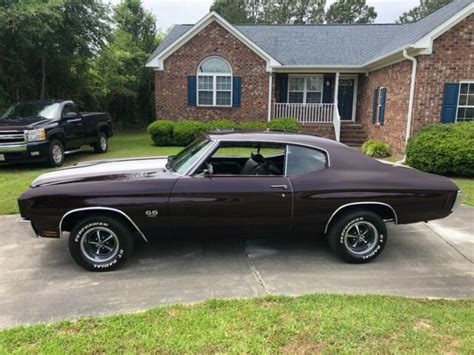 1970 Chevelle Ss 454 M 21 Muncie 4 Speed 12 Bolt Posi Black Cherry W