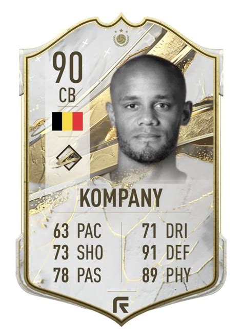 I made FIFA 23 concept icon cards for man city legend Vincent Kompany ...