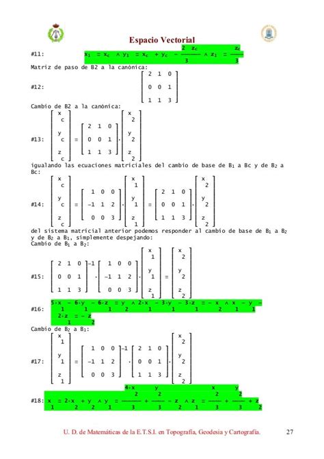 Algebra Lineal Ejercicios