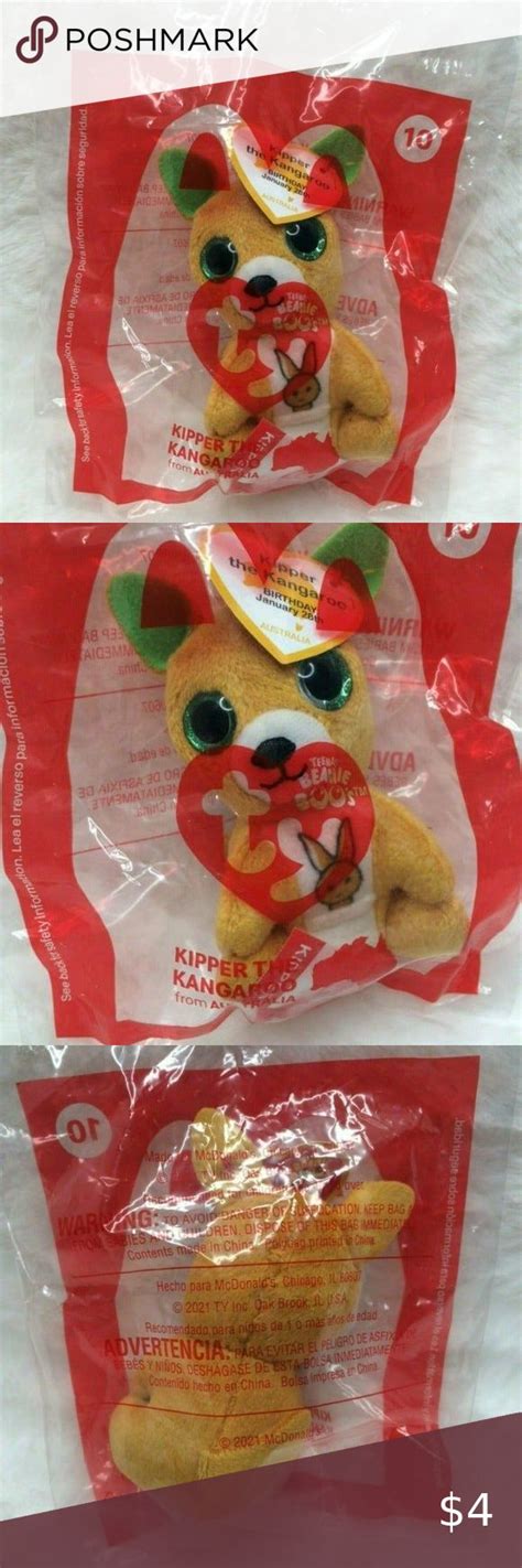 Mcdonald S Ty Beanie Boos Kipper The Kangaroo Happy Meal Toy Ty