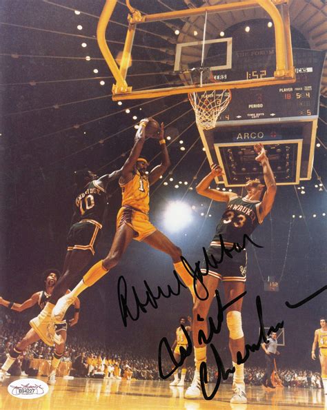 Lot Detail - Kareem Abdul-Jabbar and Wilt Chamberlain Dual Signed 8x10 ...