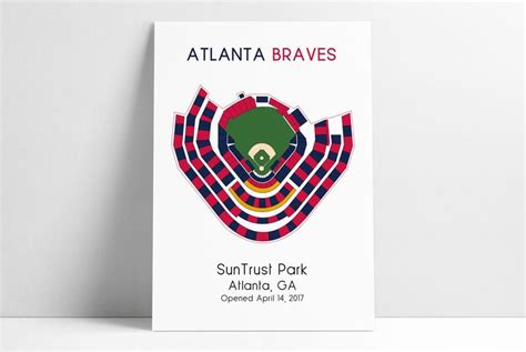 Atlanta Braves Mlb Stadium Map Baseball Stadium Map Ballpark Map