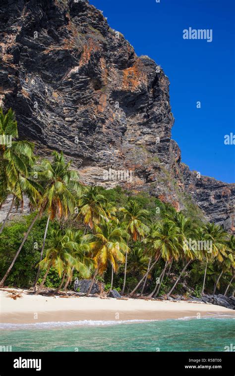 Dominican Republic Samana Peninsula Las Galleras Playa Fronton Stock