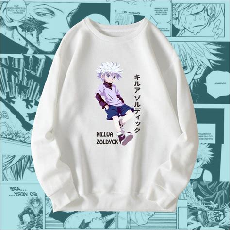 Sweater Anime Killua Zoldyck Hunter X Hunter Crewneck Jaket Anime