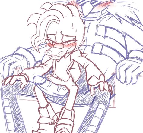 Rule 34 Anthro On Human Biting Lip Blush Cotton Draws Doctor Starline Dr Eggman Dr Robotnik