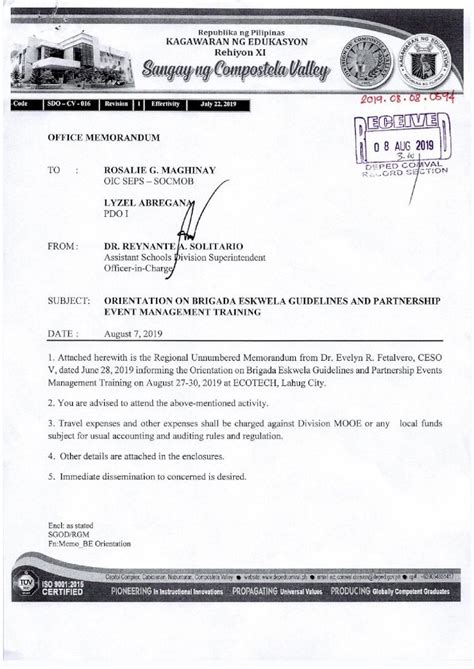 PDF DepEd Davao De OroORIENTATION ON BRIGADA ESKWELA GUIDELINES AND