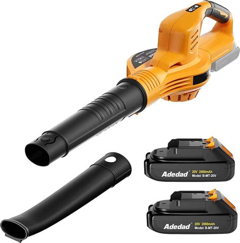 Adedad Cordless Leaf Blower With Two Batteries And Charger 150 Mph