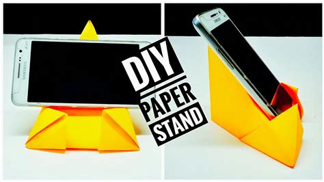 How To Make Paper Mobile Stand Without Glue Diy Origami Phone Holder Youtube