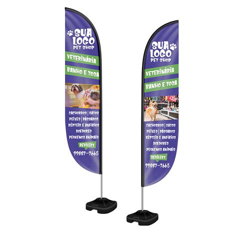 Banners Faixas Lonas E Tecidos Wind Banner Kit Completo Tecido Oxford