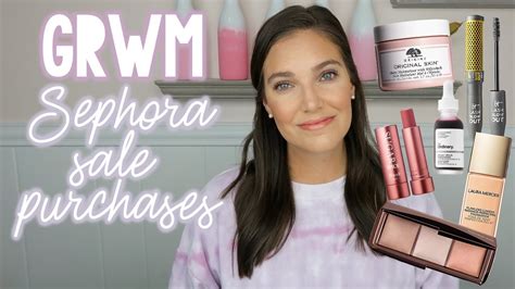 Grwm Using Sephora Vib Sale Purchases Sarah Brithinee Youtube