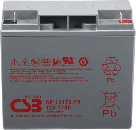 Аккумуляторная батарея CSB GP 12170 12V/17Ah, GP серия купить в Минске ...