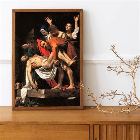 Caravaggio La Deposizione Di Cristo Print On Canvas Etsy