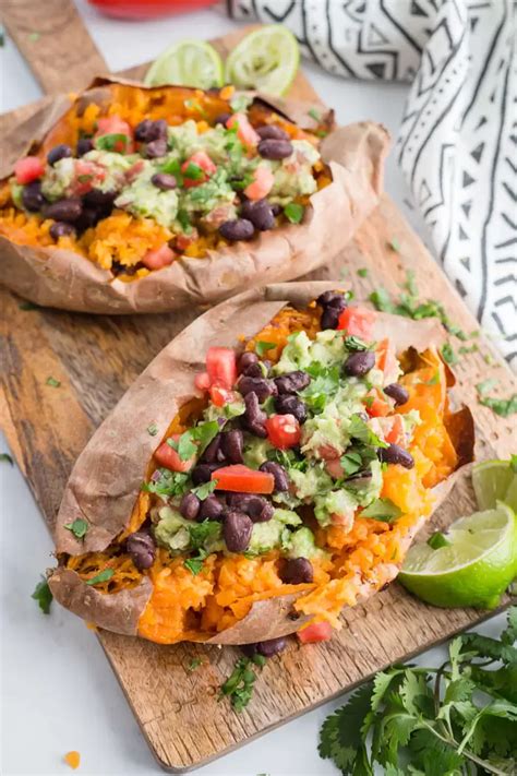 Guacamole Stuffed Sweet Potatoes Food With Feeling