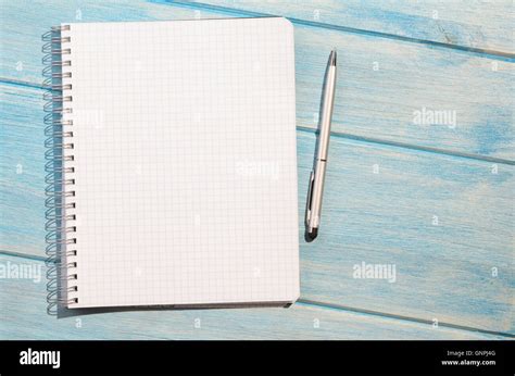 Notepad On Table Stock Photo Alamy