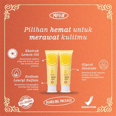 Jual KELLY Lemon Soap 25g Shopee Indonesia