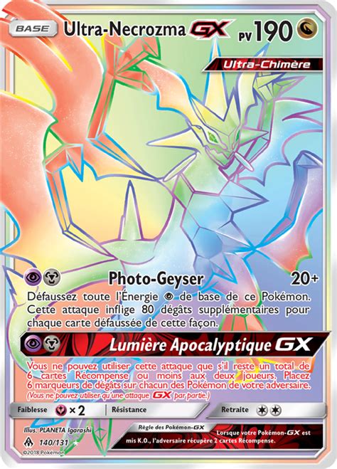 Ultra Necrozma GX Soleil et Lune Lumière Interdite 140 Poképédia