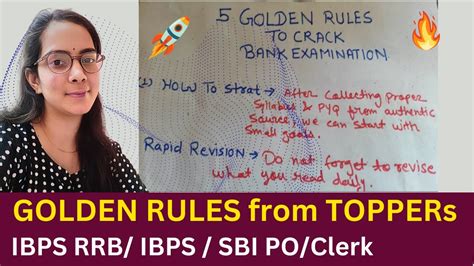 Golden Rules To Crack Bank Exams Ibps Rrb Ibps Po Clerk Sbi