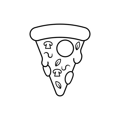 Line Art of Pizza 31592912 Vector Art at Vecteezy