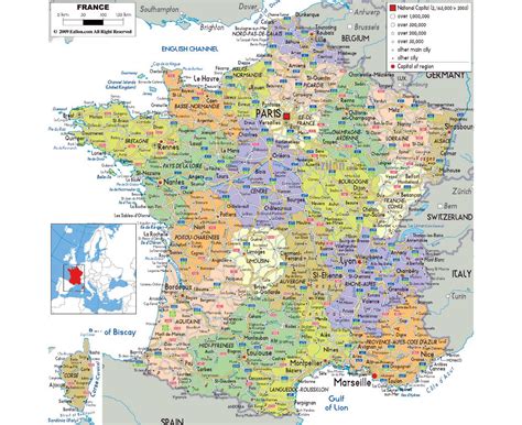 Map Of France With Towns And Cities - Best Map of Middle Earth