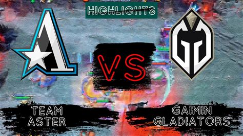 Team Aster Vs Gaimin Gladiators