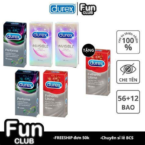 COMBO 6 hộp Bao cao su Durex Kingtex Performa Pleasuremax