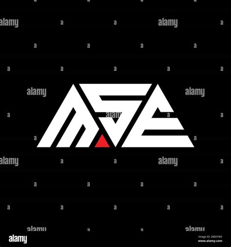 Mse Triangle Letter Logo Design With Triangle Shape Mse Triangle Logo