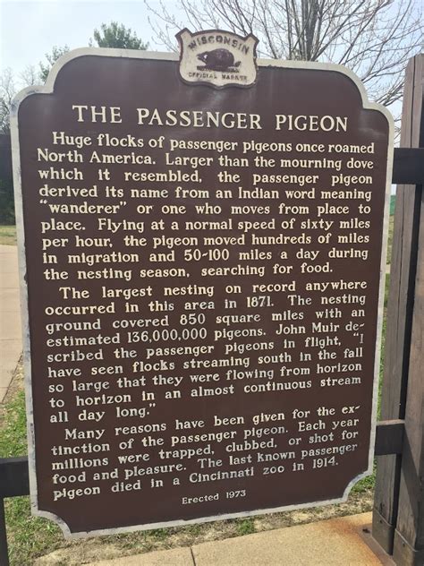 Read the Plaque - The Passenger Pigeon