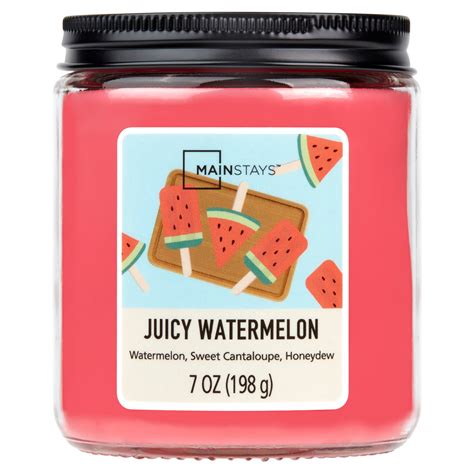 Mainstays Juicy Watermelon Scented Single Wick Twist Jar Candle 7 Oz