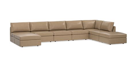 Beckham Leather U Shaped Sectional 2676 USECTL8 By Bassett At Sylvan