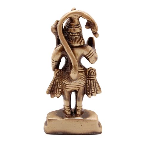 Brass Hanuman Ji Standing Statue, Standard, Antique Brown – Two Moustaches Store